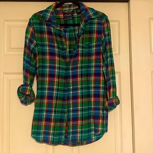 Slim fit brushed flannel button up